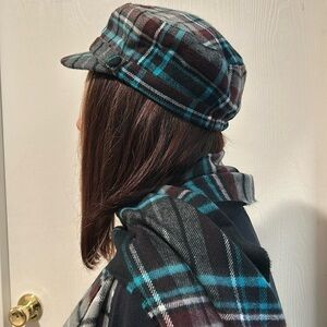 Plaid Hat and Scarf Set